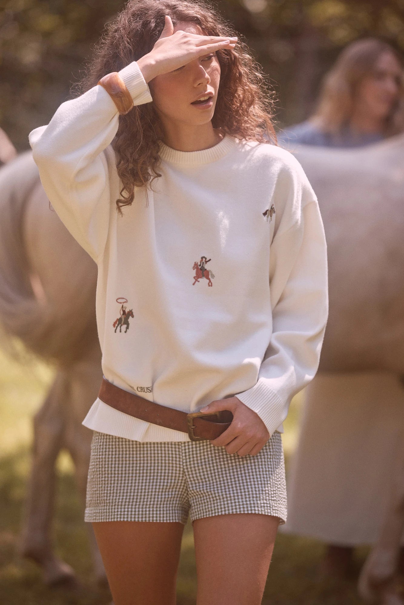 Pull Club Rodéo en tricot à col rond