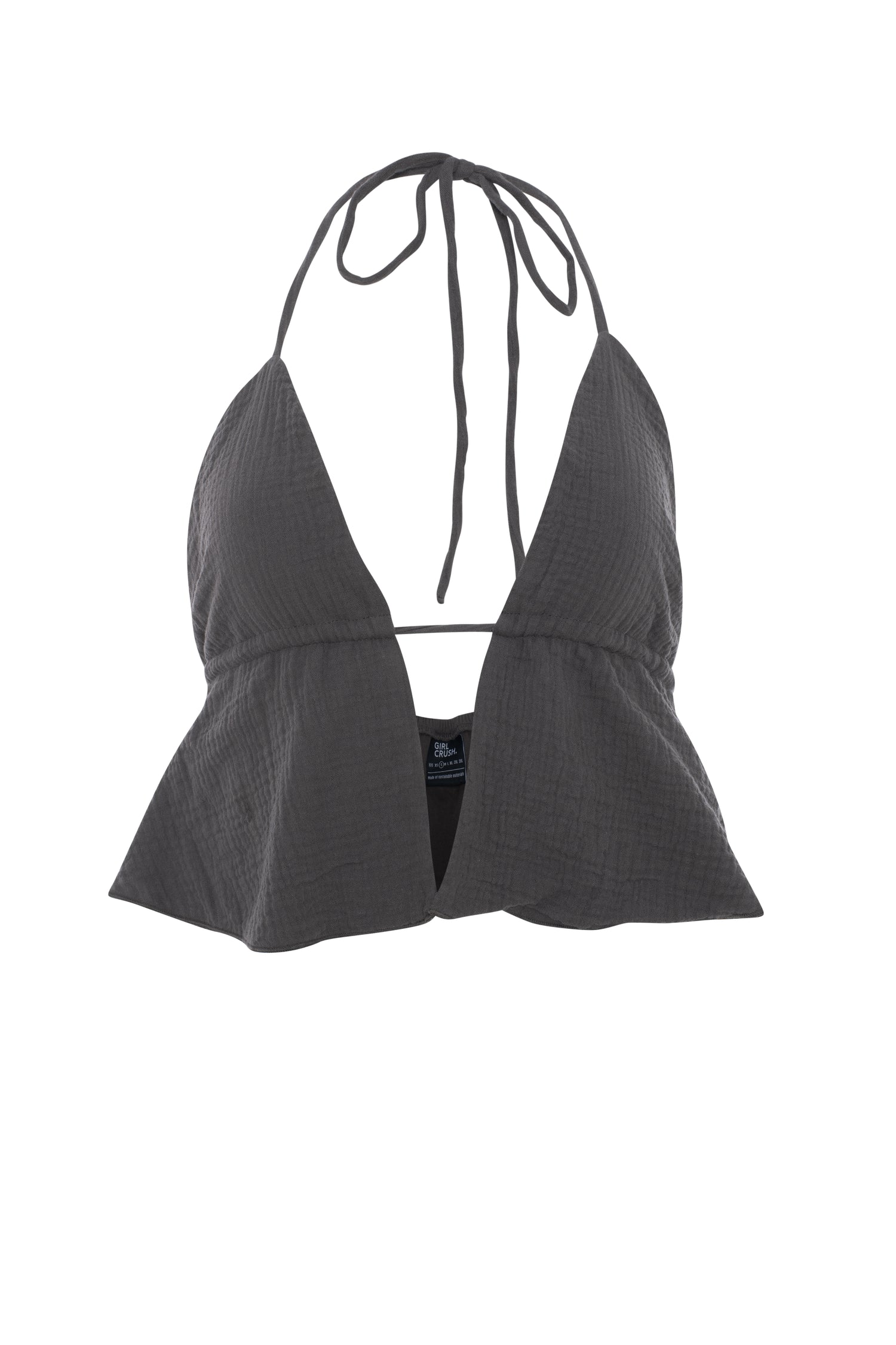 Camisole texturée triangle en coton organique