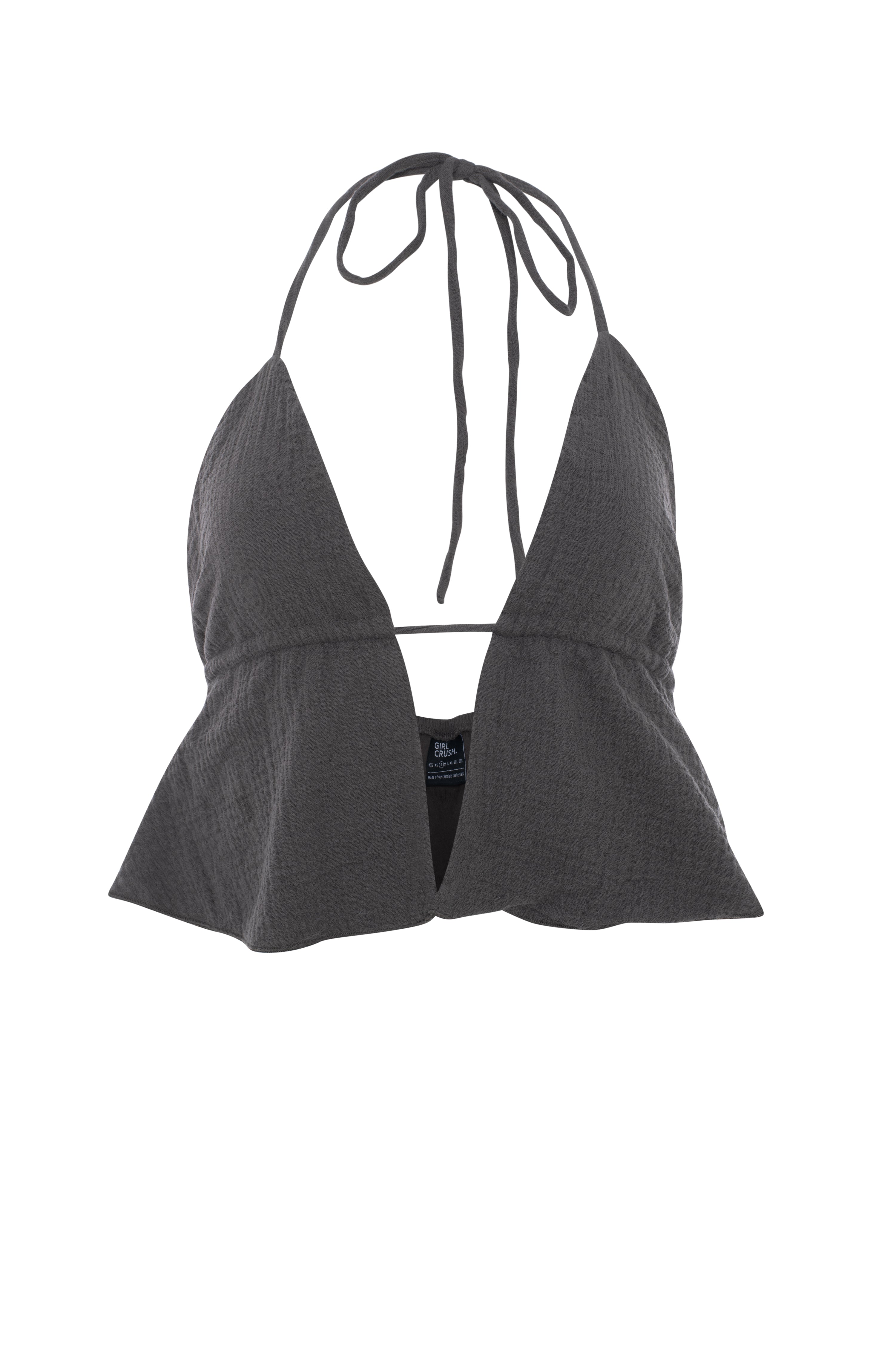 Camisole texturée triangle en coton organique