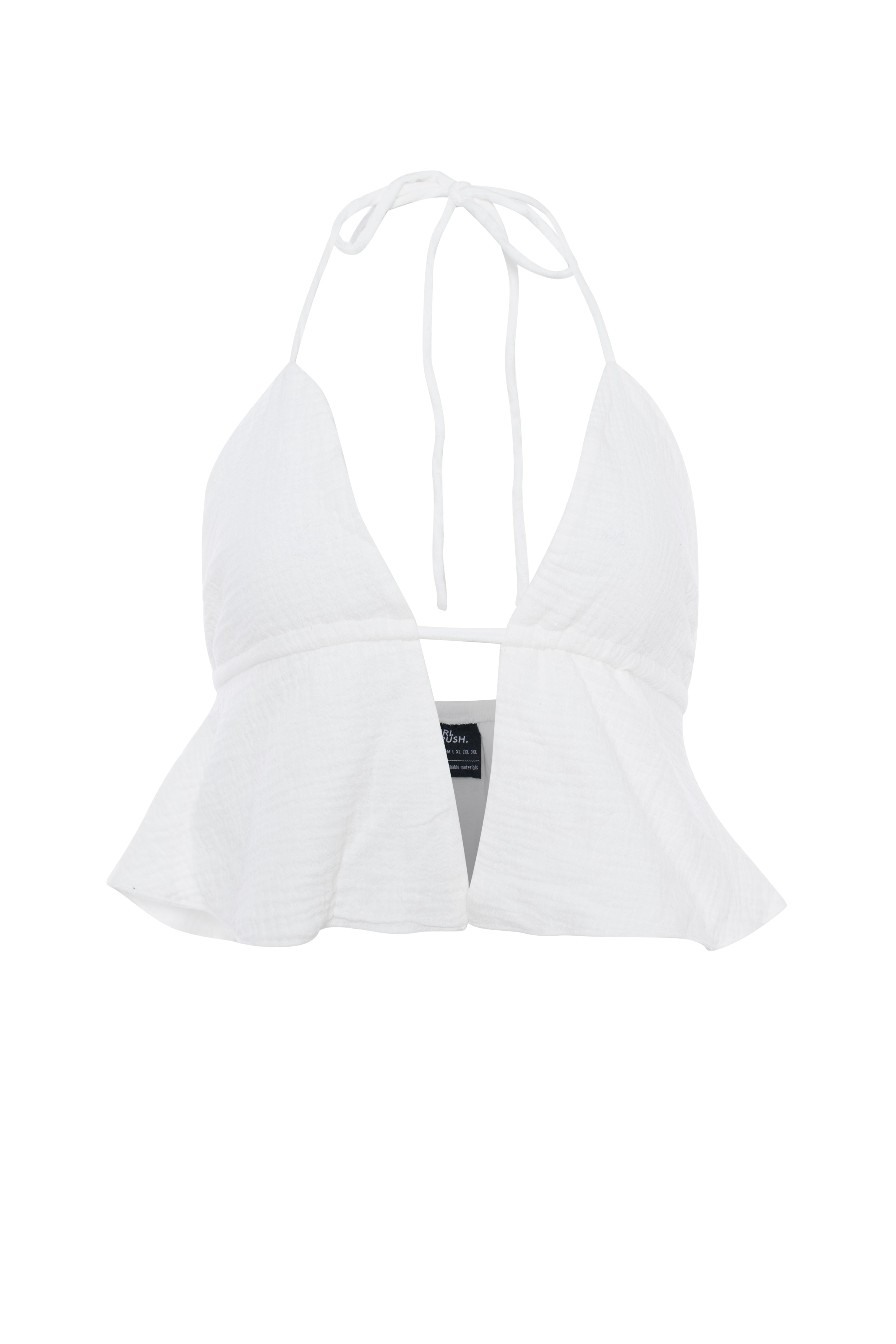 Camisole texturée triangle en coton organique
