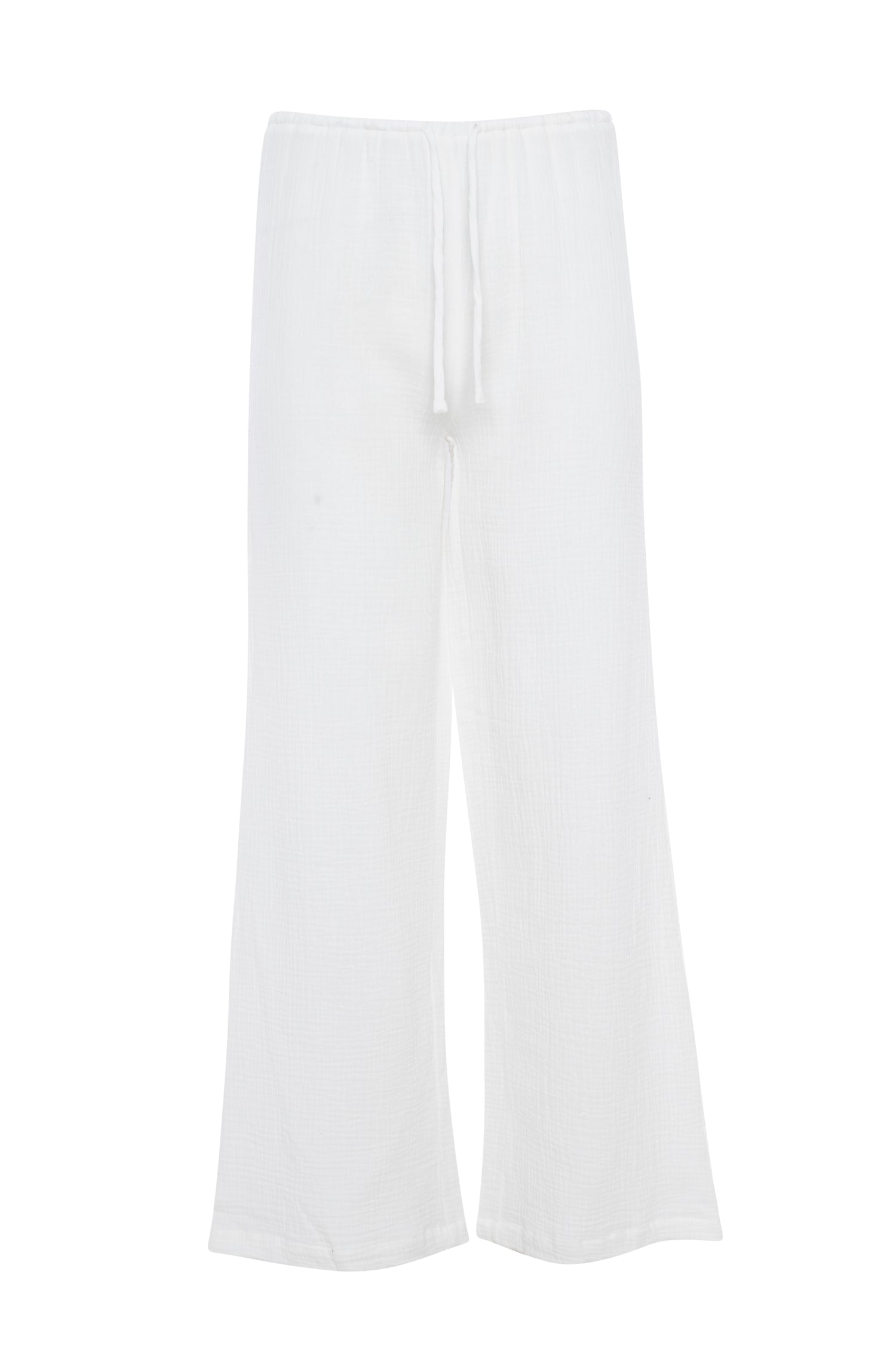 Pantalon ample texturé en coton organique