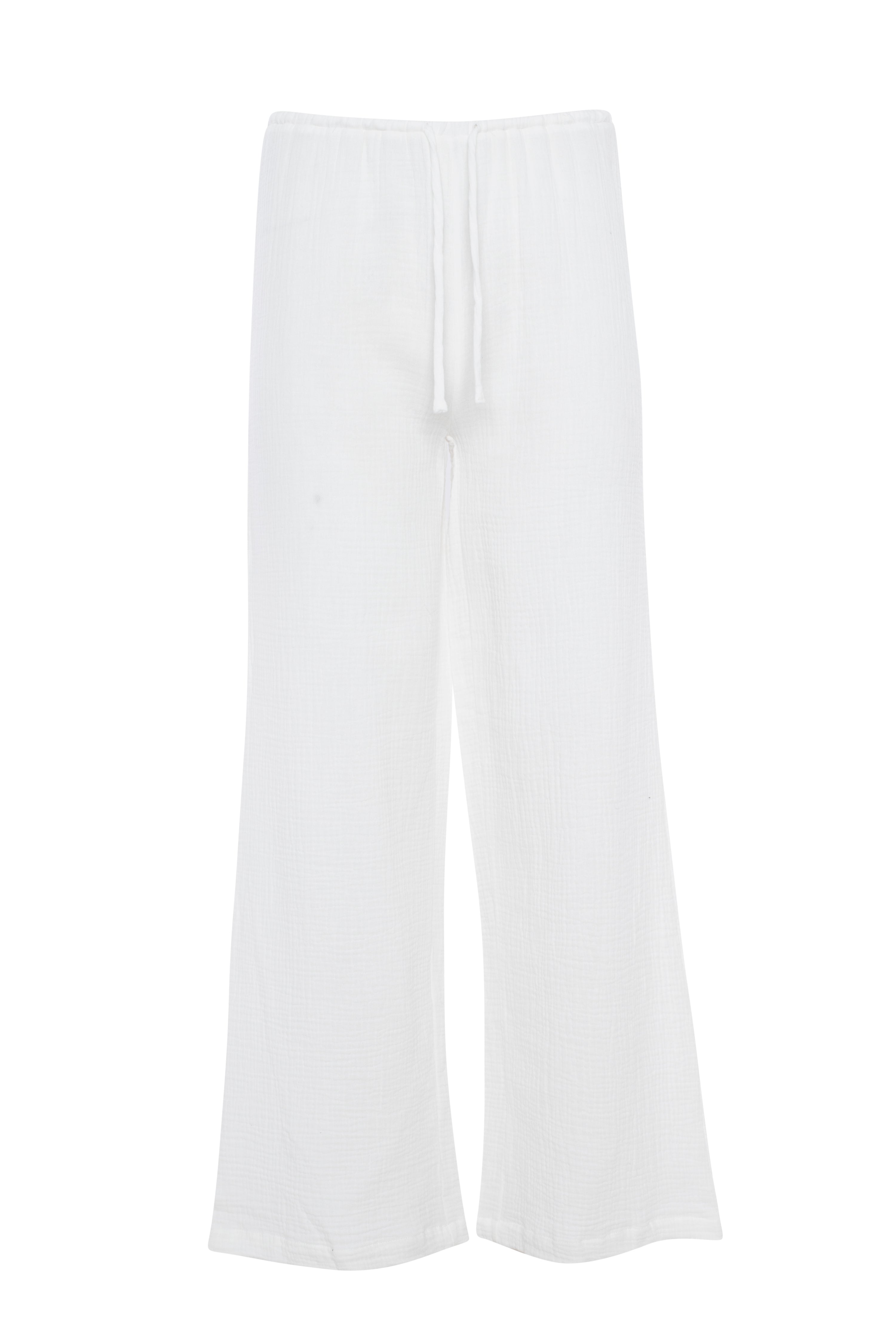 Pantalon ample texturé en coton organique