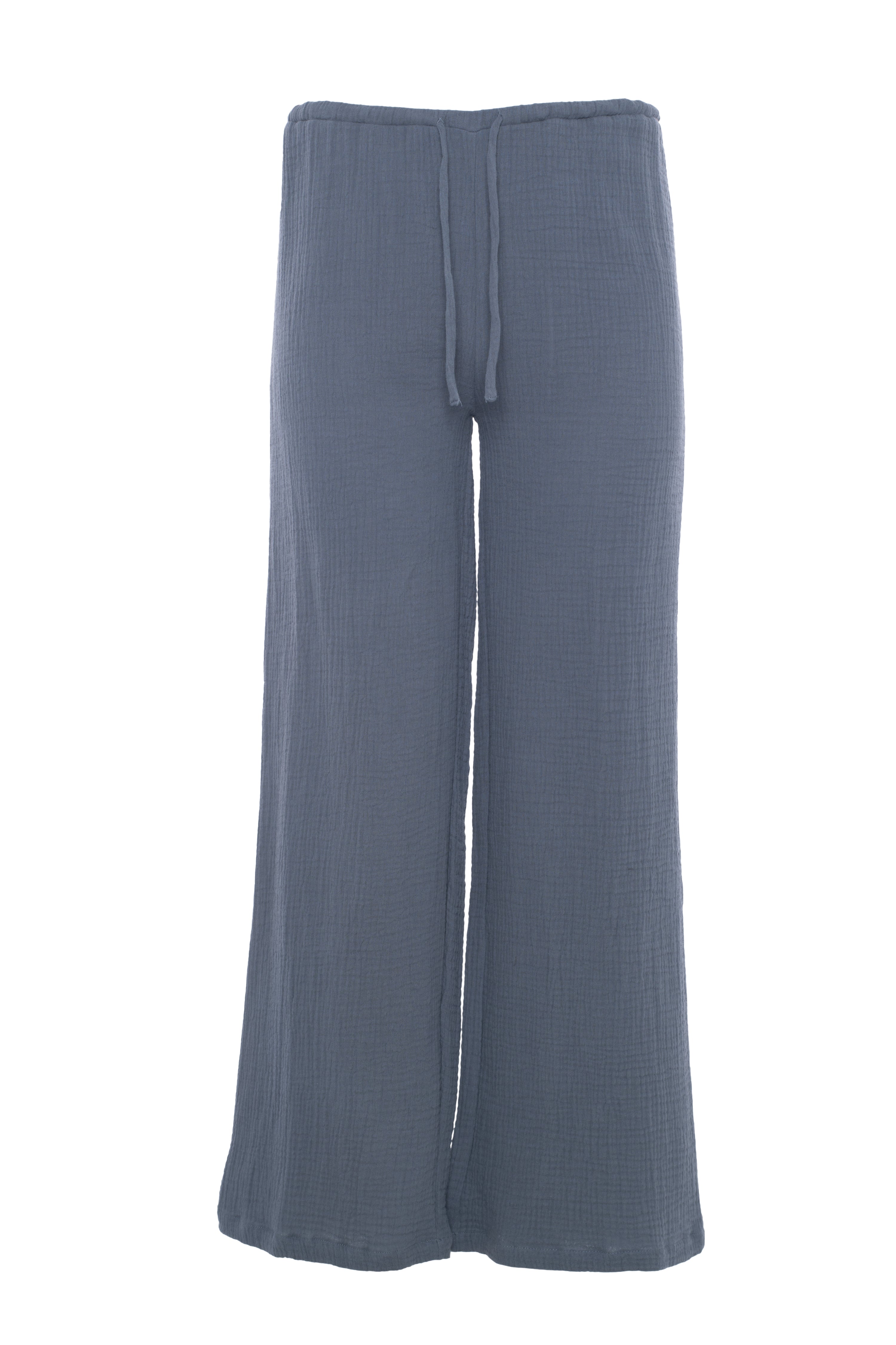Pantalon ample texturé en coton organique