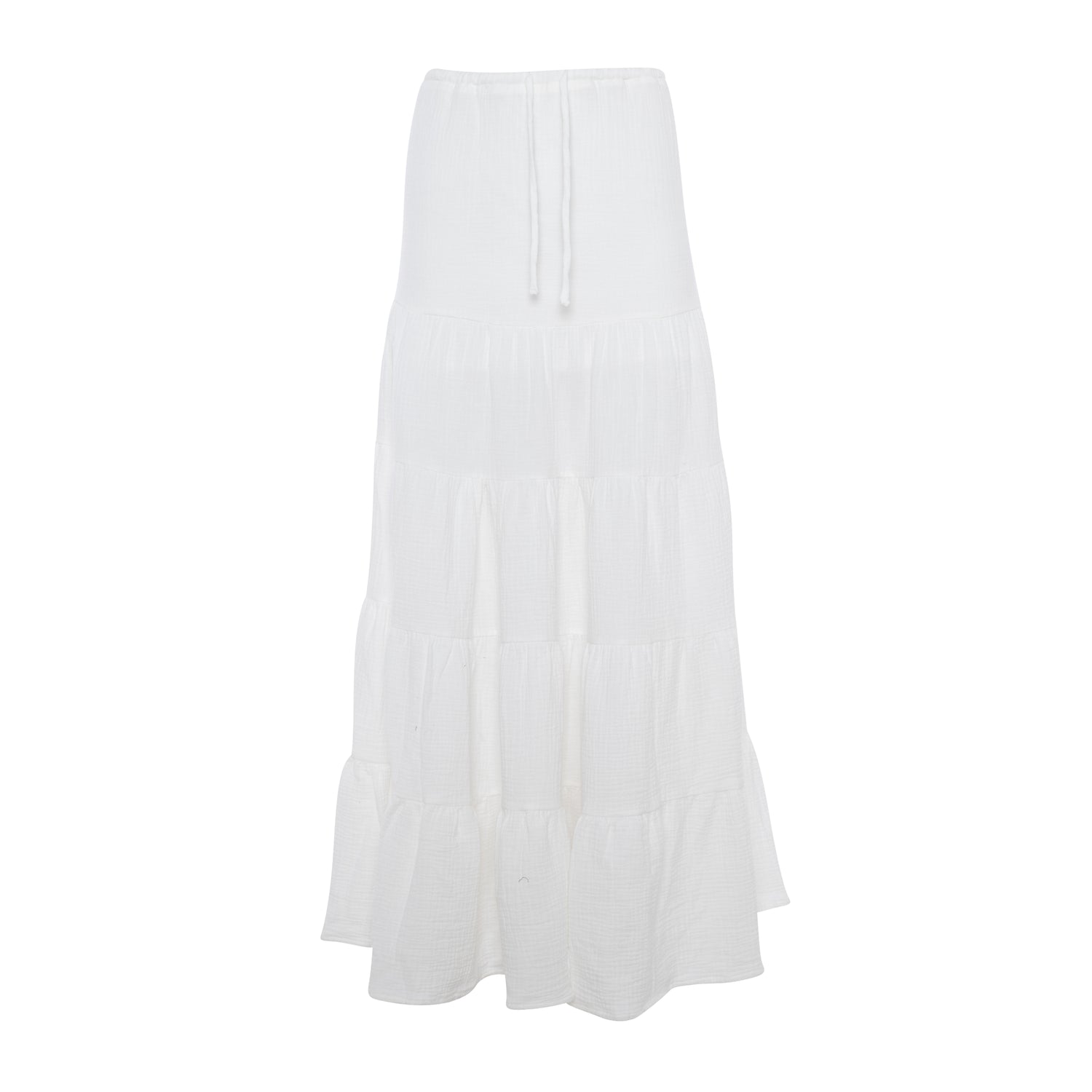 Jupe Maxi Texturée en coton organique