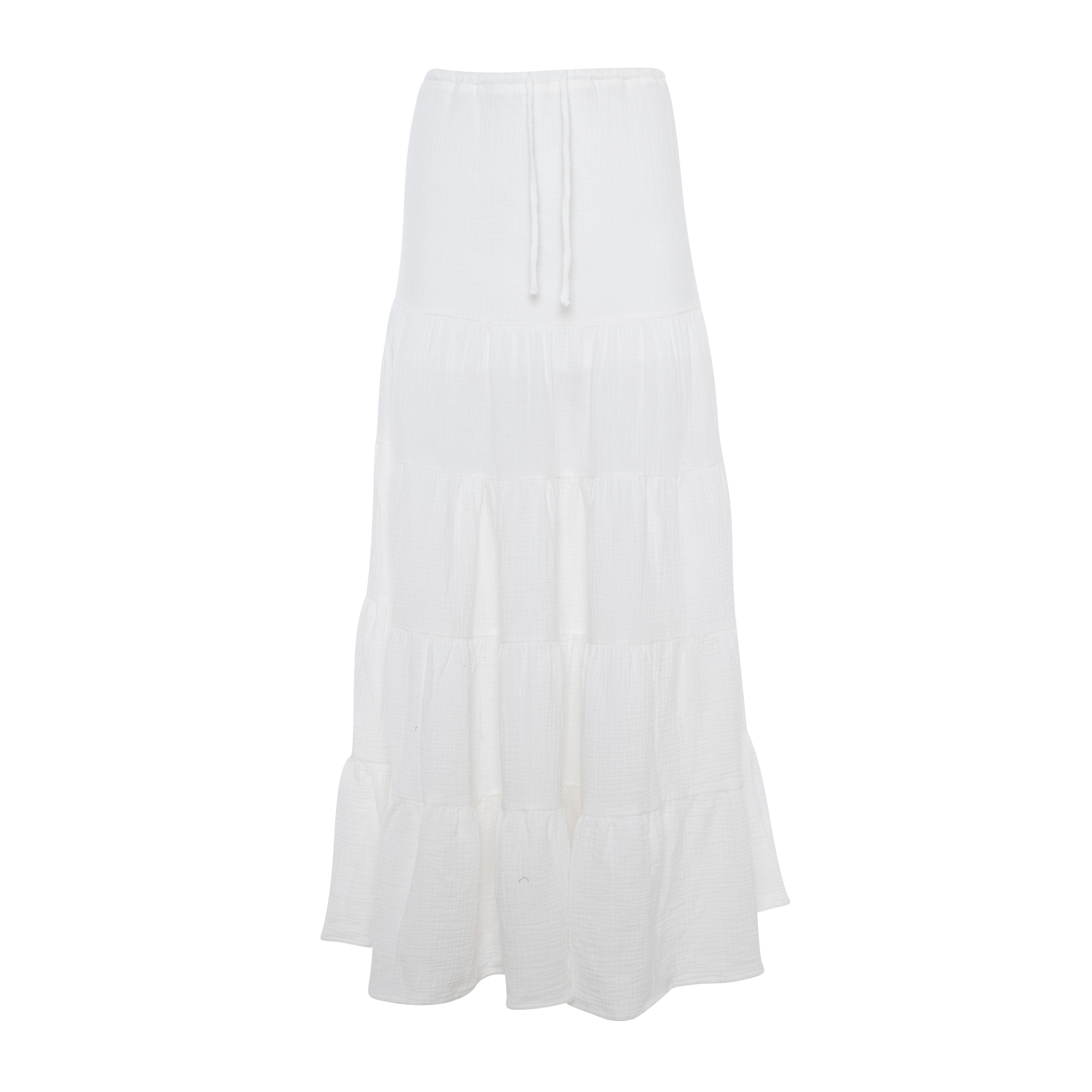 Jupe Maxi Texturée en coton organique