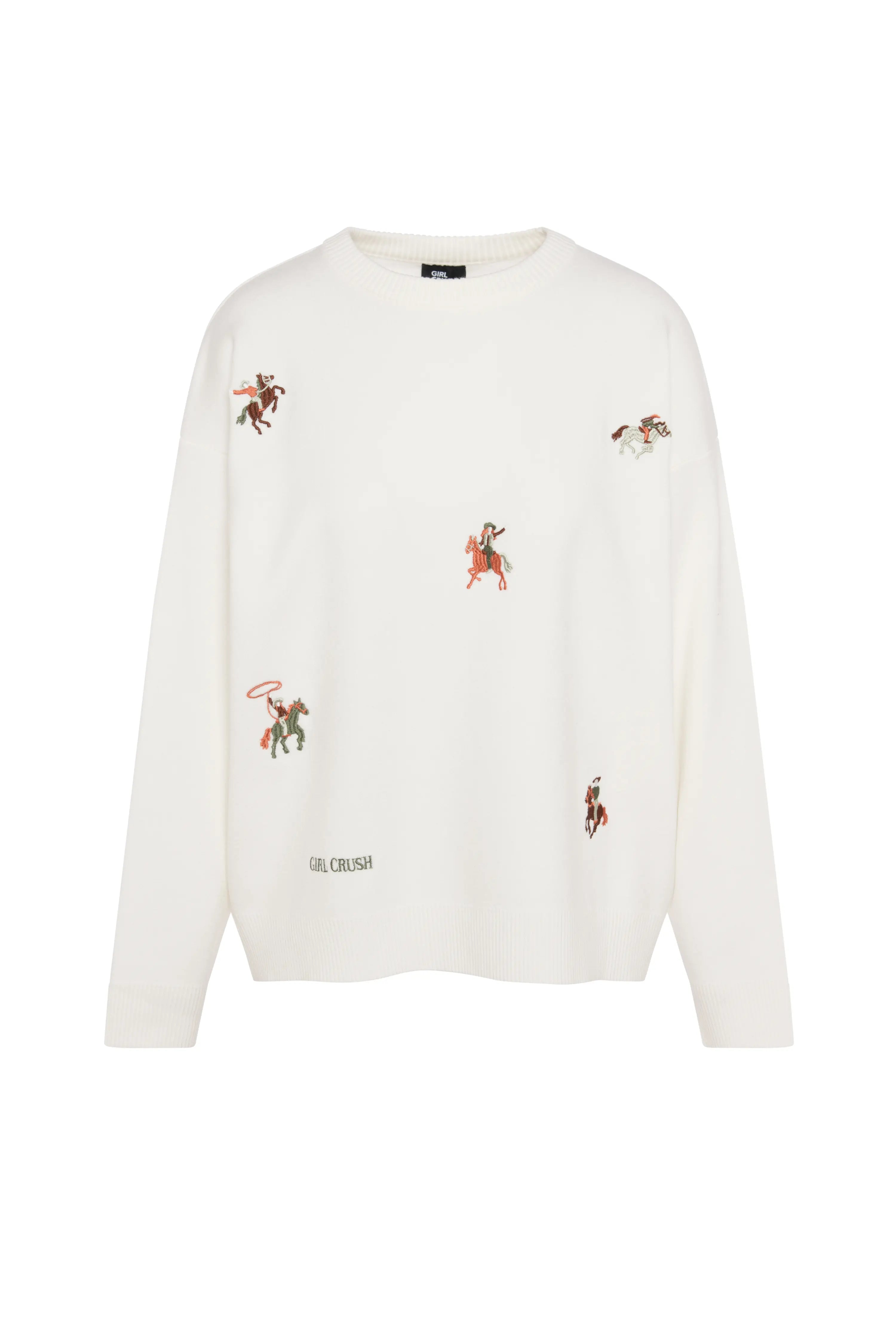 Pull Club Rodéo en tricot à col rond
