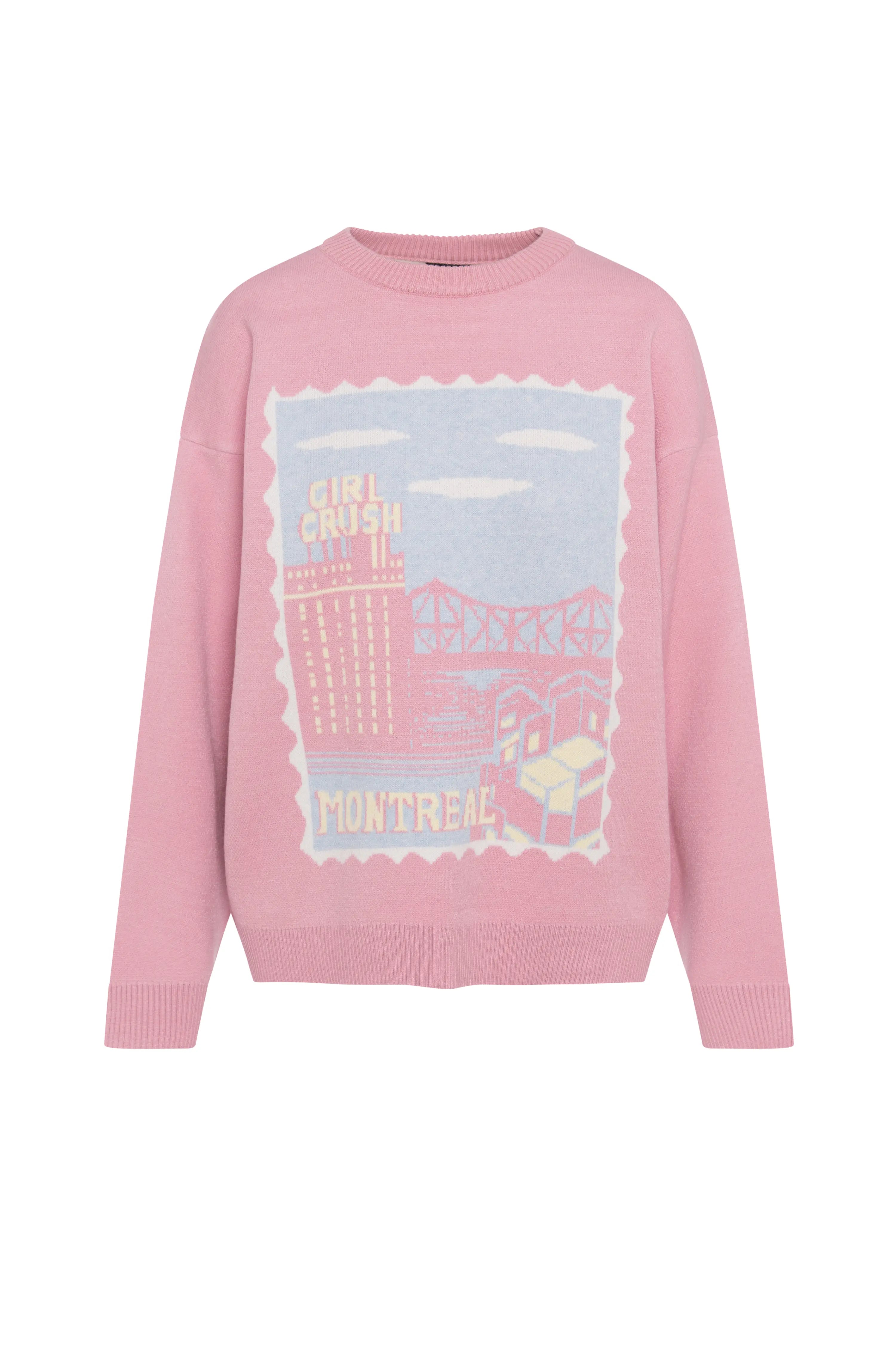 Souvenir Pull - Ville en rose