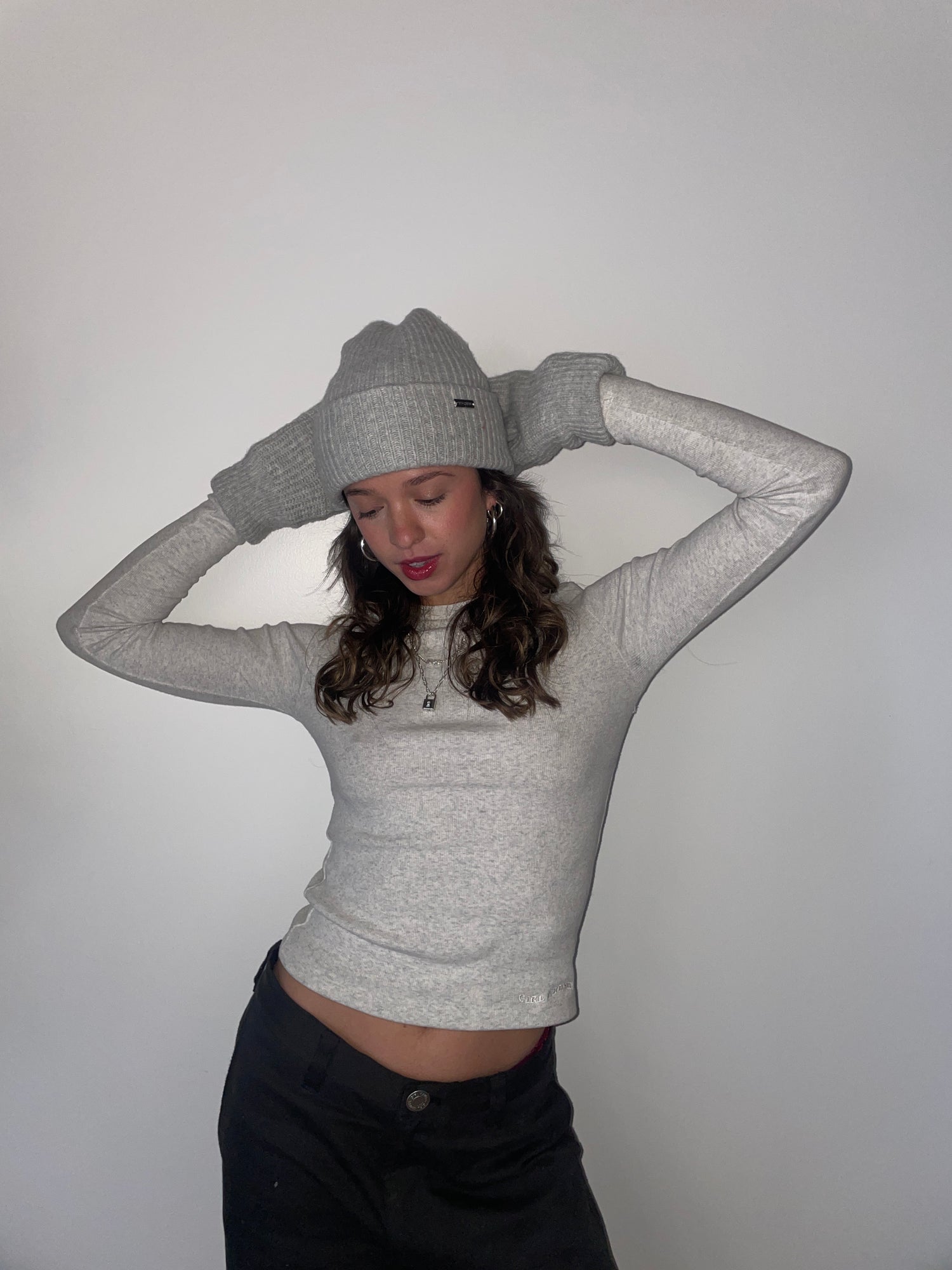 Ribbed long sleeve top