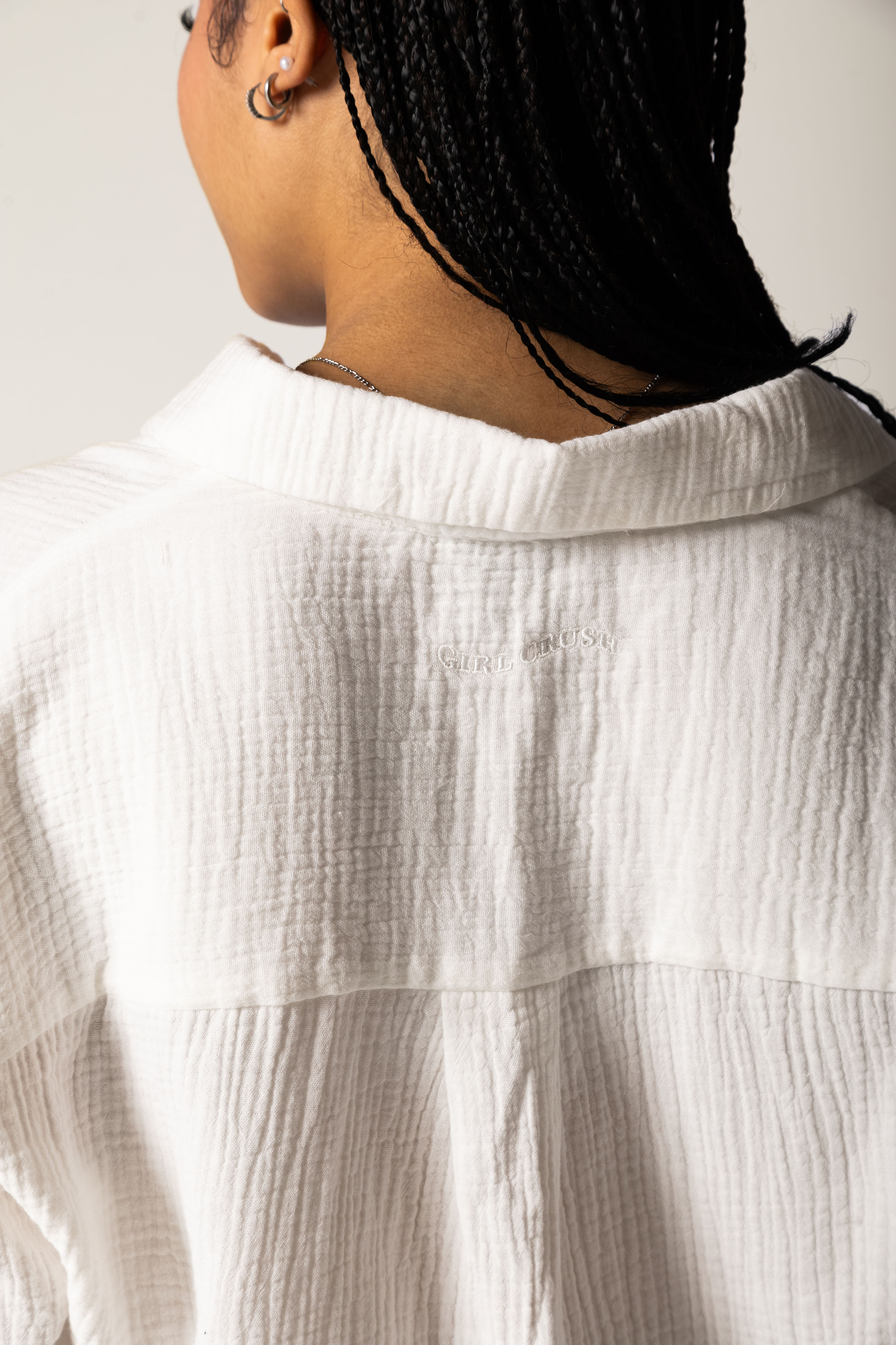 Chemise texturée en coton organique