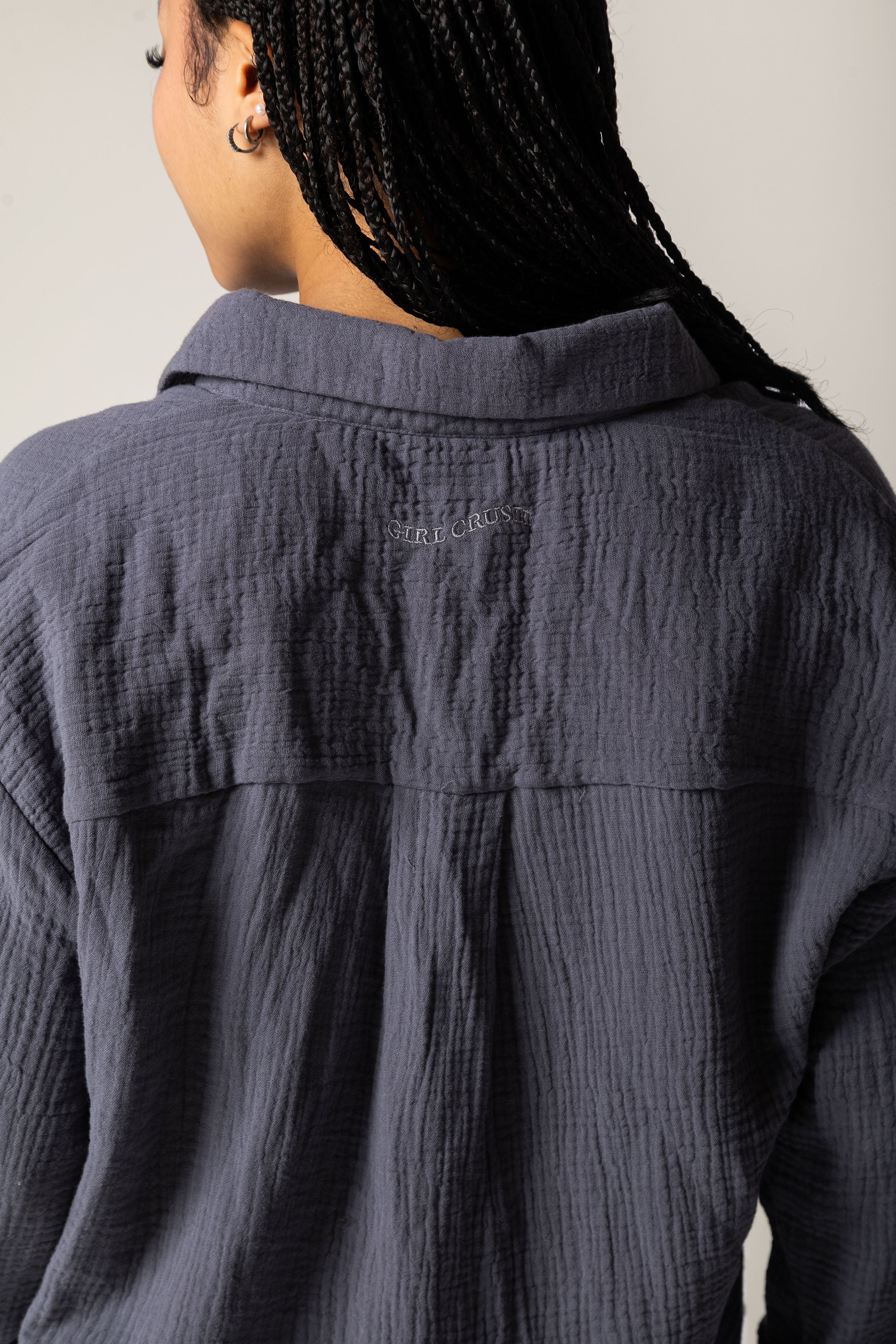 Chemise texturée en coton organique