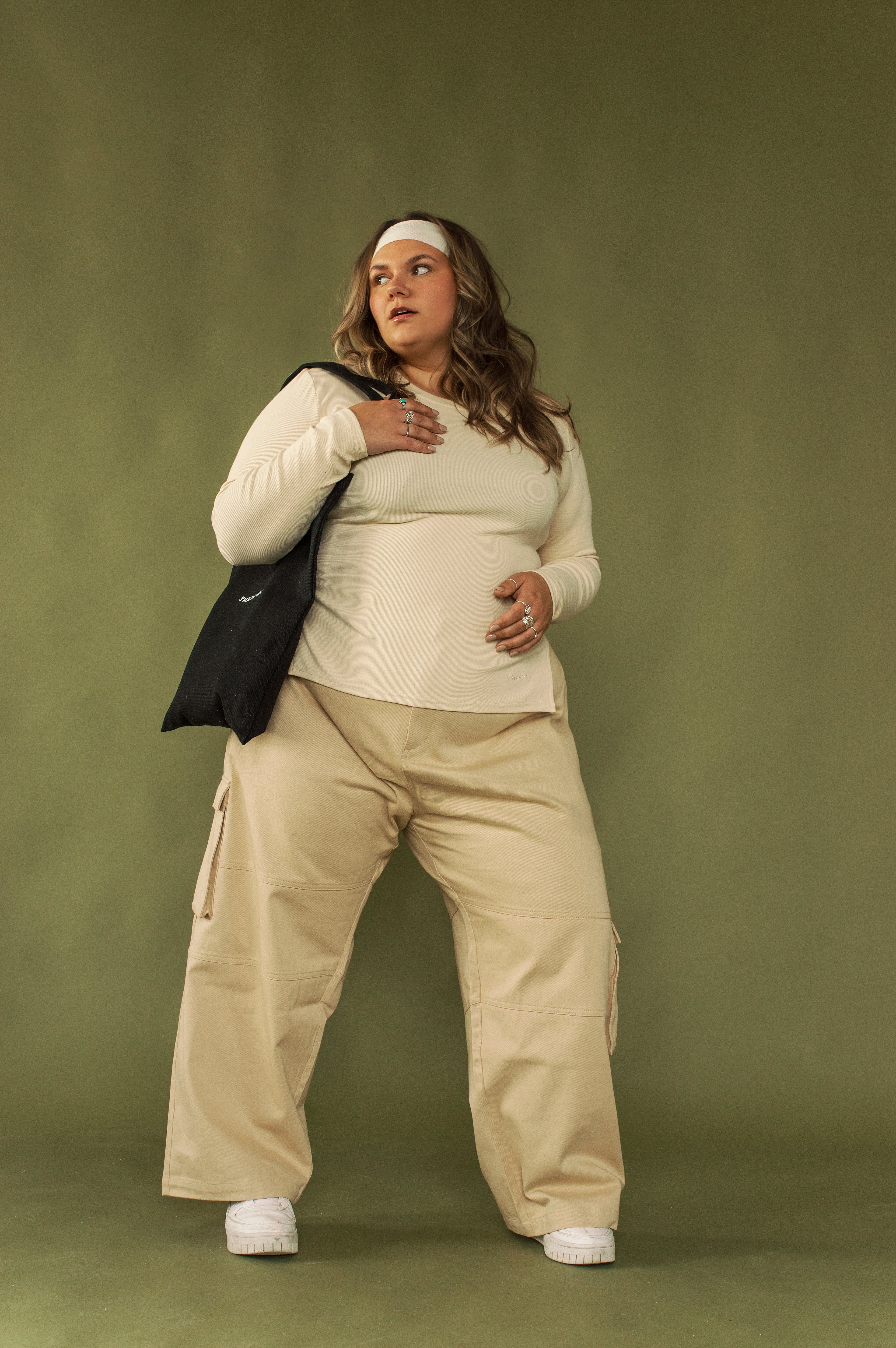 Pantalon cargo à jambe droite