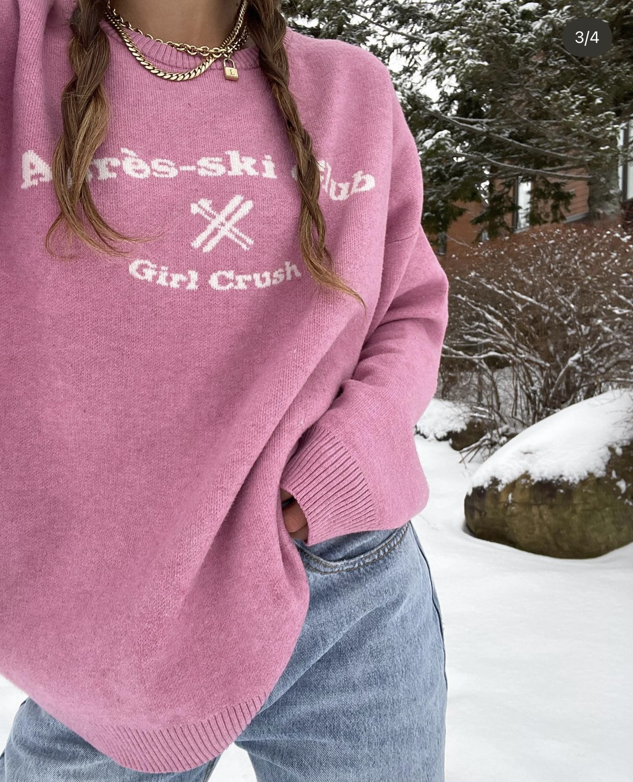 Après-Ski Club Sweater Bubblegum Pink