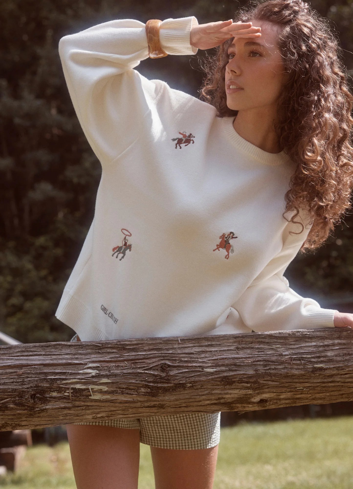 Pull Club Rodéo en tricot à col rond