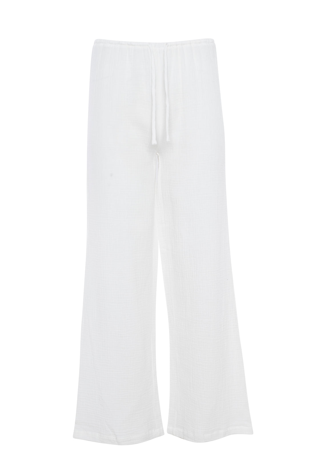 Textured Organic Cotton Loose Pants
