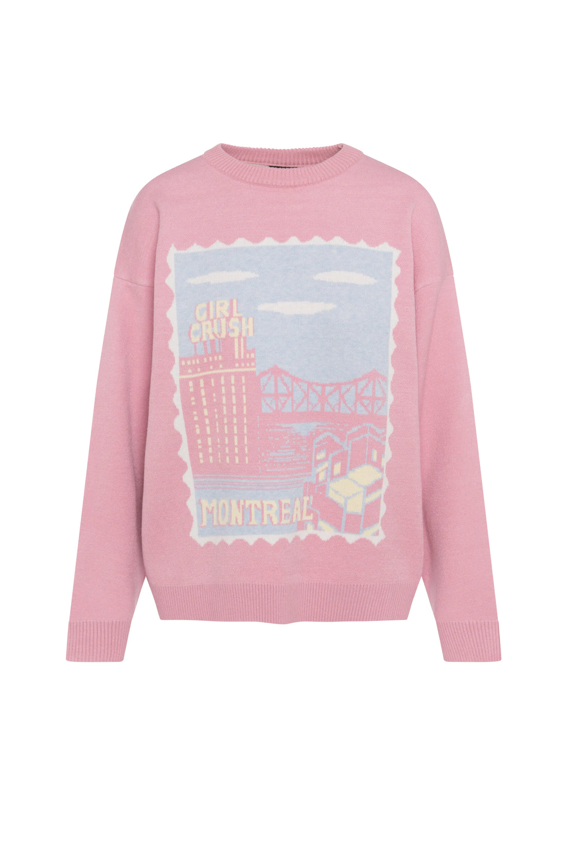 Souvenir Pull - Ville en rose