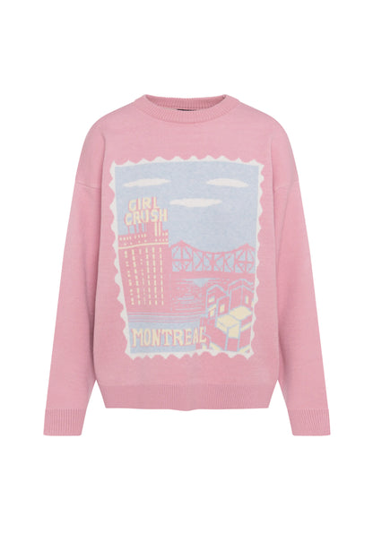 Souvenir Pull - Ville en rose