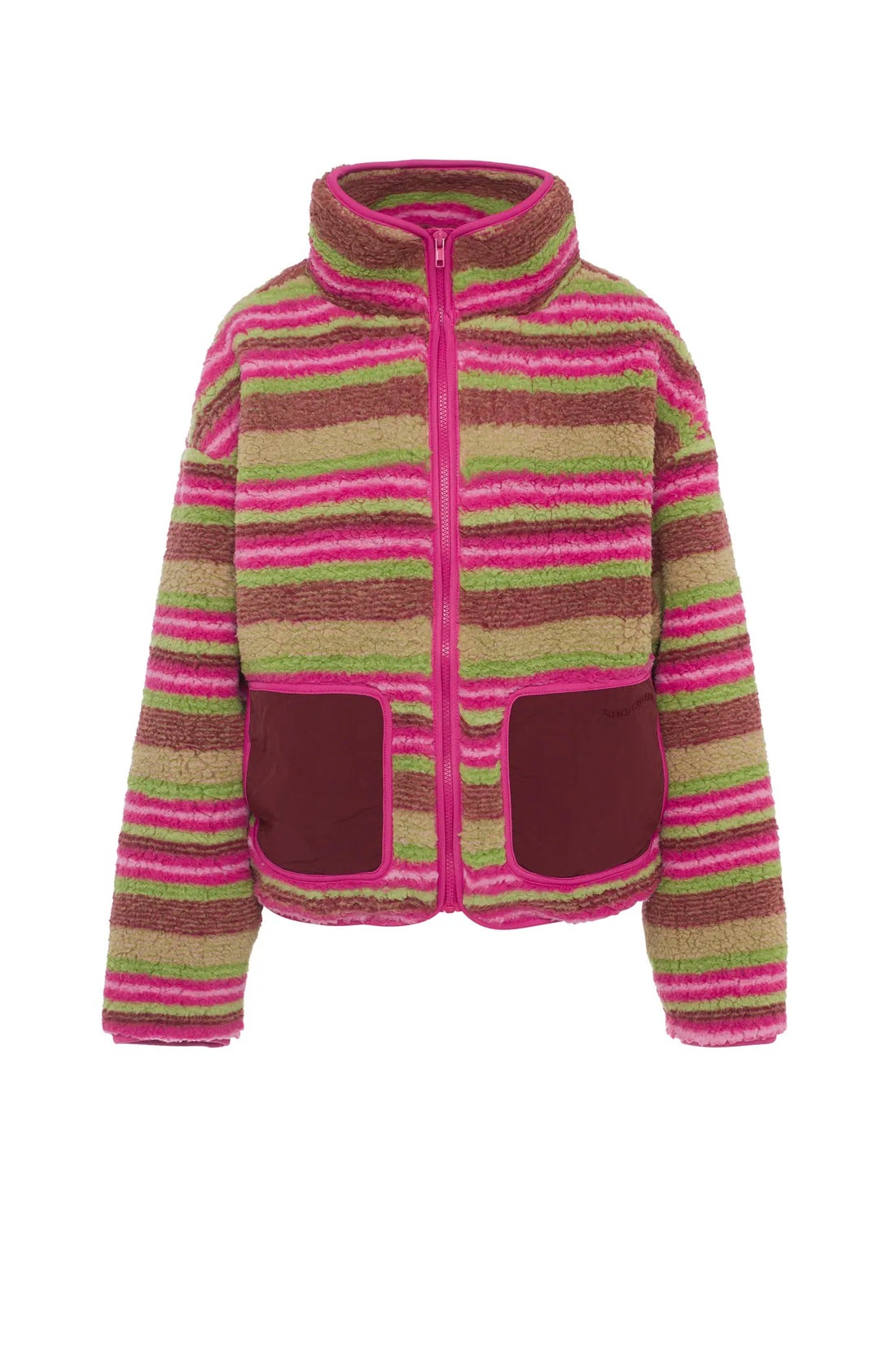 Veste en polar Matcha fraise