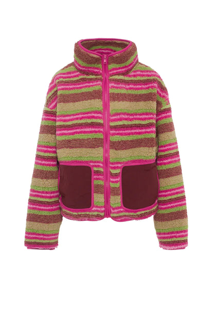 Veste en polar Matcha fraise