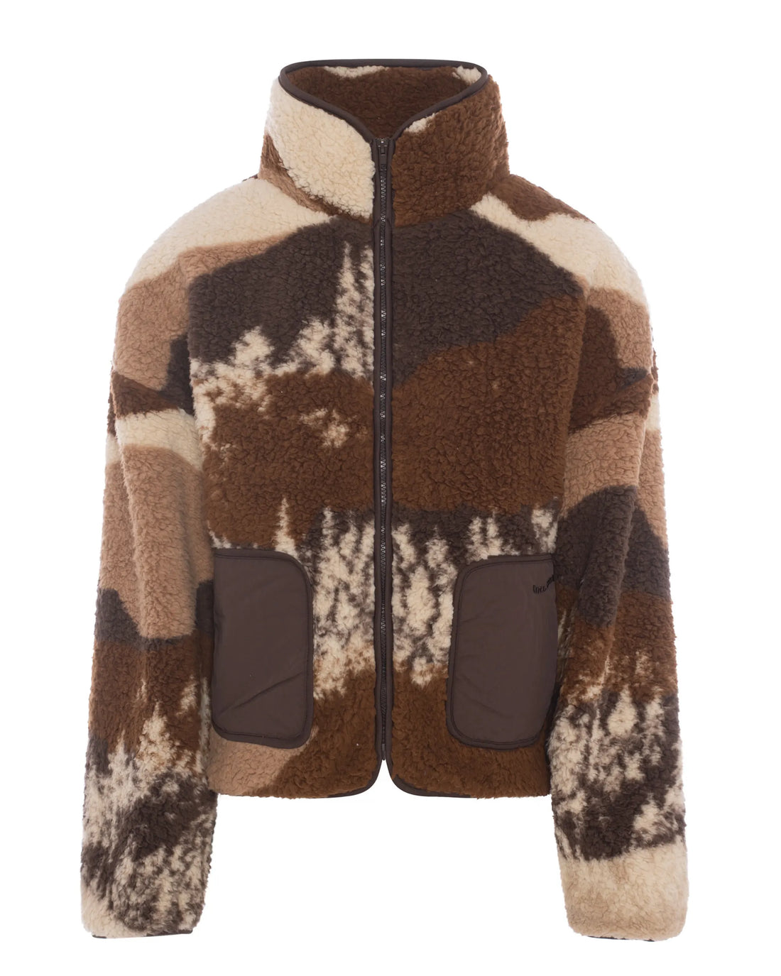Veste en polar Forêt brune