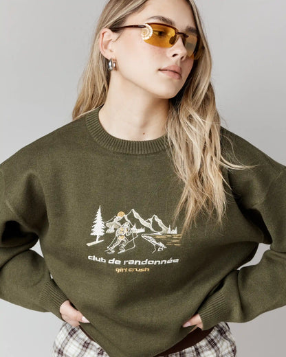 Pull à coupe ample Club de randonnée