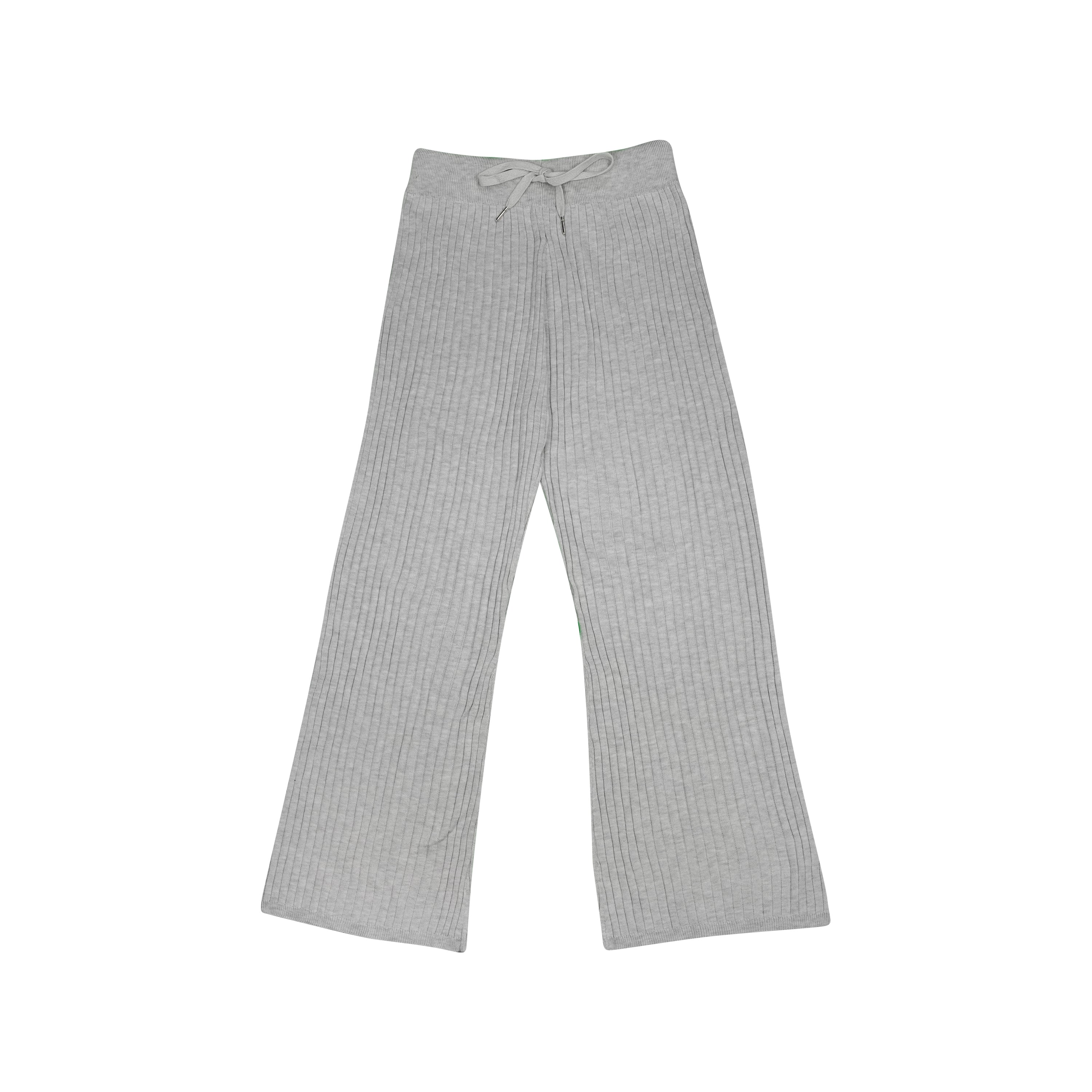 Ribbed Knit Pants - Cloud Grey