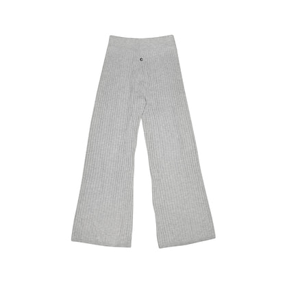 Rib-knit Pants - Dark gray - Ladies