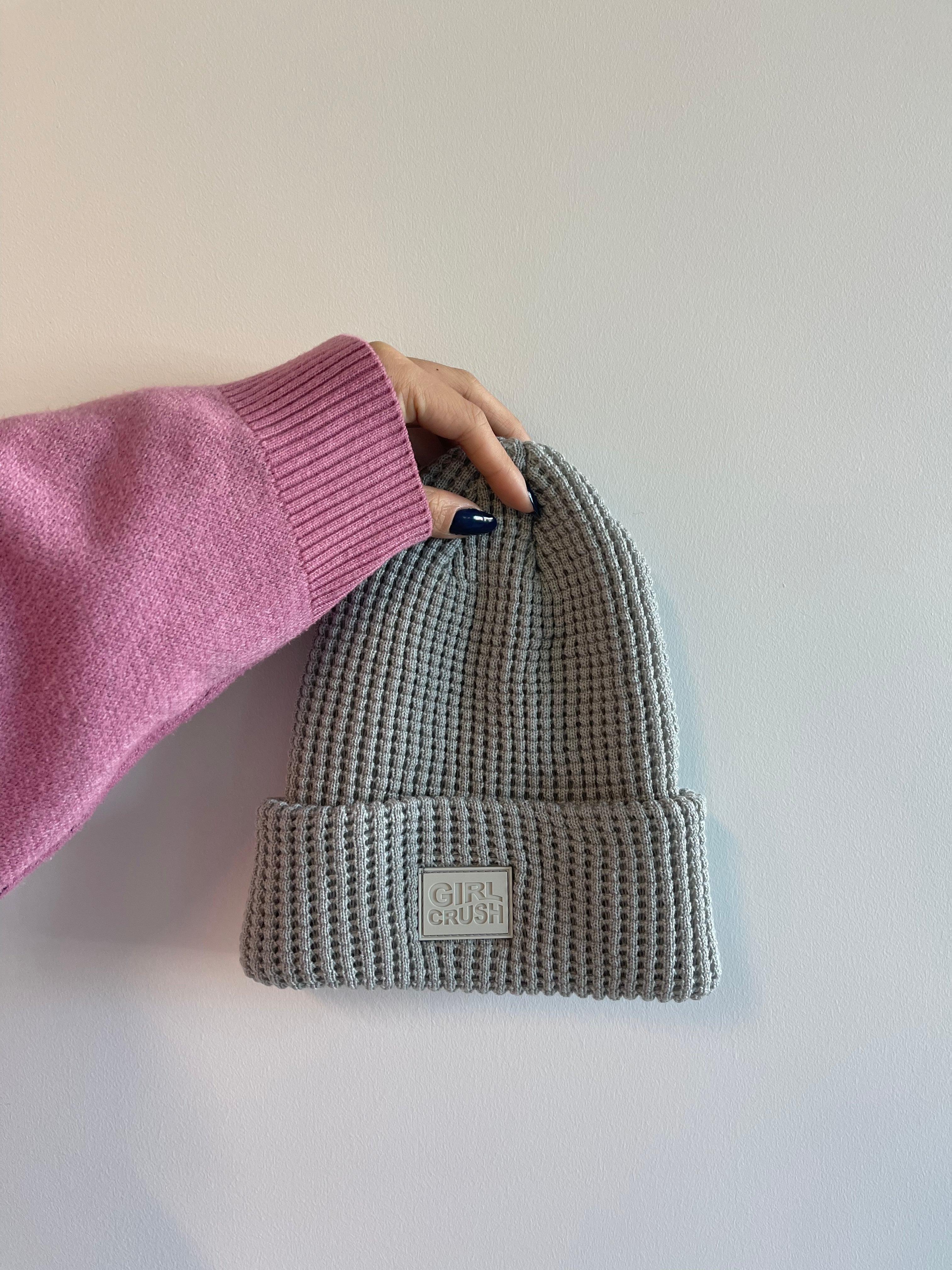 Grey Waffle Beanie